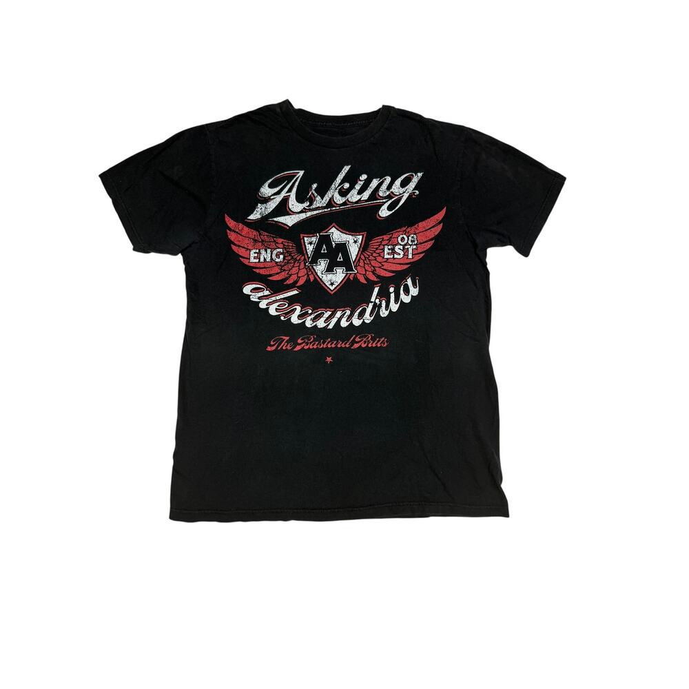 Asking Alexandria Band T Shirt Black Graphic Tee The Bastard Brits Metalcore